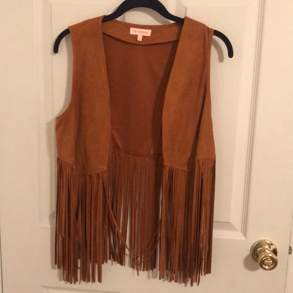 Top and bottom suede fringe set